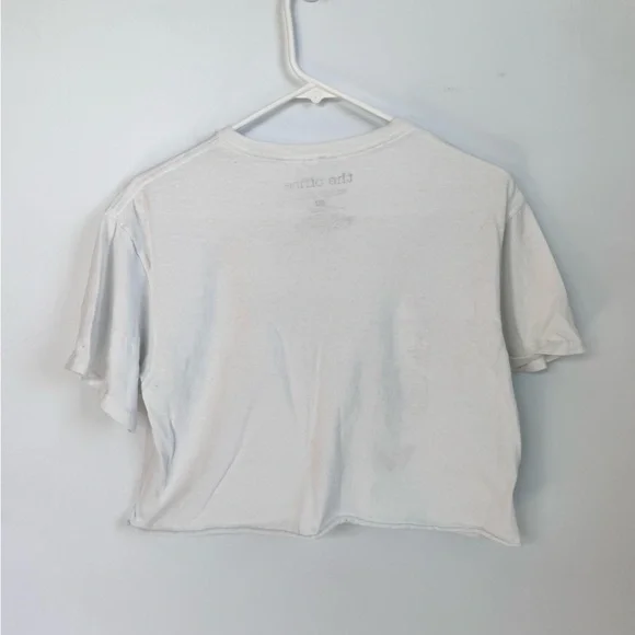 The Office Dunder Mifflin Paper Airplane Logo White Cropped Tee Size Medium - Picture 4 of 4